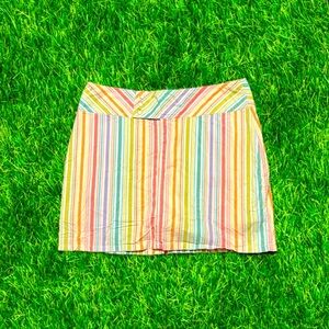 vtg y2k preppy Fashion Bug pastel striped mini skort